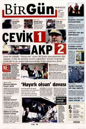 Birgün Gazetesi 13 Nisan 2012 kapağı