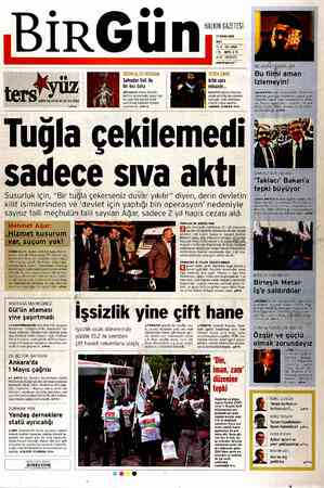 Birgün Gazetesi 17 Nisan 2012 kapağı