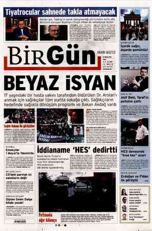 Birgün Gazetesi 20 Nisan 2012 kapağı