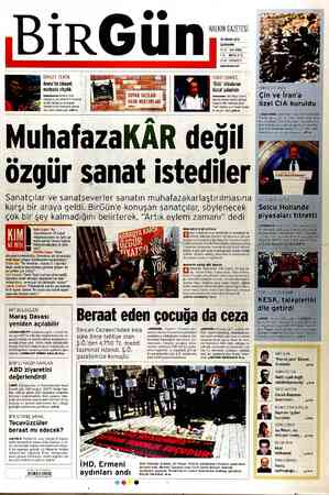 Birgün Gazetesi 25 Nisan 2012 kapağı