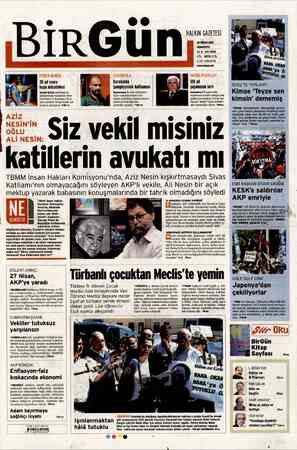 Birgün Gazetesi 28 Nisan 2012 kapağı