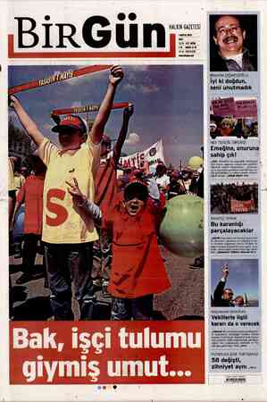 Birgün Gazetesi 1 Mayıs 2012 kapağı