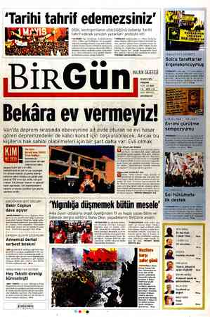 Birgün Gazetesi 10 Mayıs 2012 kapağı