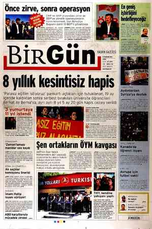 Birgün Gazetesi 8 Haziran 2012 kapağı