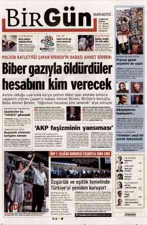 Birgün Gazetesi 11 Haziran 2012 kapağı