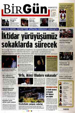 Birgün Gazetesi 19 Haziran 2012 kapağı
