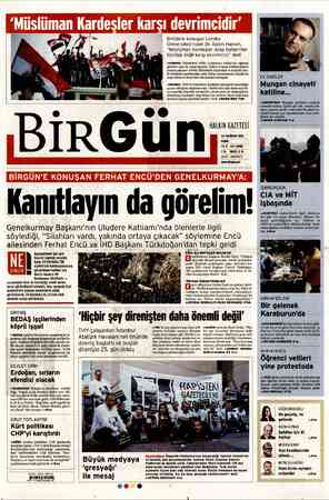 Birgün Gazetesi 22 Haziran 2012 kapağı