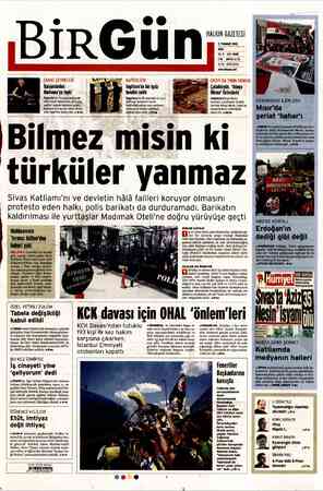 Birgün Gazetesi 3 Temmuz 2012 kapağı