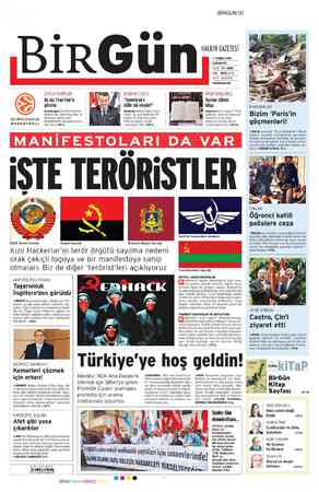Birgün Gazetesi 7 Temmuz 2012 kapağı