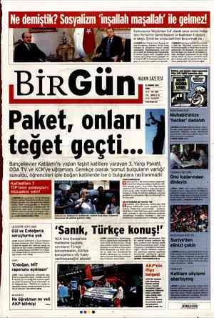 Birgün Gazetesi 13 Temmuz 2012 kapağı