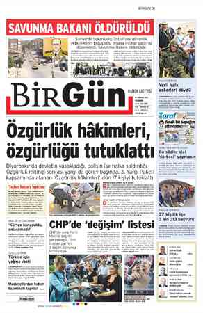Birgün Gazetesi 19 Temmuz 2012 kapağı