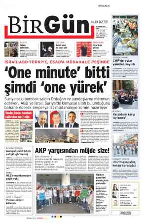 Birgün Gazetesi 20 Temmuz 2012 kapağı