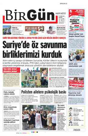 Birgün Gazetesi 25 Temmuz 2012 kapağı