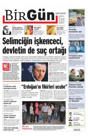 Birgün Gazetesi 7 Ağustos 2012 kapağı