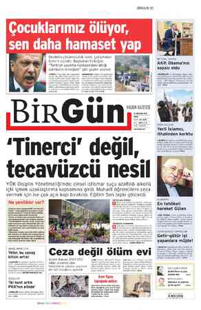 Birgün Gazetesi 10 Ağustos 2012 kapağı