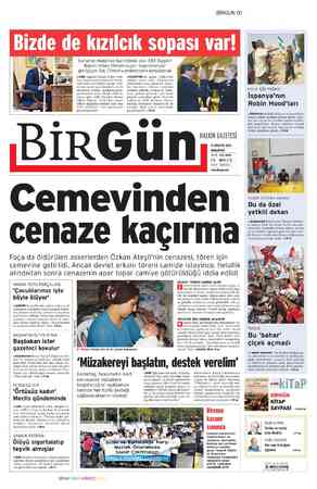 Birgün Gazetesi 11 Ağustos 2012 kapağı