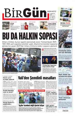 Birgün Gazetesi 12 Ağustos 2012 kapağı