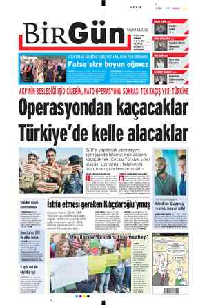  SAYFA O1 SIYAH — MAVİ KIRMIZI SARI HAKAN DEMİR vazcı Anaakım sefalet »2'DE HALKIN GAZETESİ 17 EYLÜL 2014 ÇARŞAMBA NİHAL...