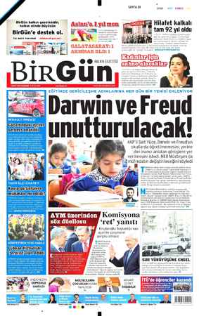  SAYFA Ol SIYAH KIRMIZI © BirGün halkın gazetesidir, halkın elinde büyüsün BirGün'e destek ol. Tel. 0507 768 8581 |...