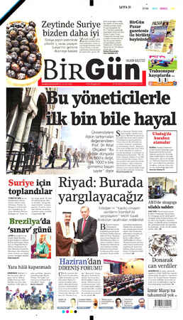 SAYFA Ol v MAVI BirGün Pazar gazeteniz ile birlikt: bayinizdi Zeytinde Suriye bizden daha iyi Türkiye zeytin üretiminde (Zin