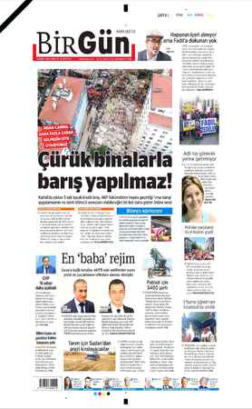     İ HALKIN GAZETESİ 2 SAYFA Fadıl Akgündüz PS ea ez 0 El İV TA İREN EE LG Şe YÜ KAİ si ri (aş barış yapılmaz! Kartal'da...