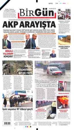  SAYFA 1 SIYAH MAVİ — HALKIN GAZETESİ BİRGÜN, 23 HAZİRAN SEÇİMİ ÖNCESİ ÜÇ İSİM ÜÇ FARKLI DURUŞ AKP me İstanbul seçimleri...