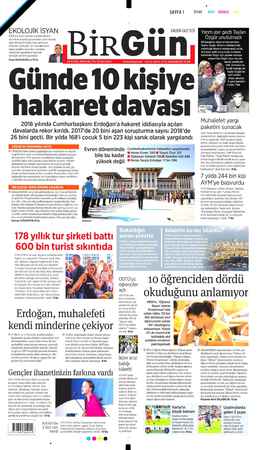  SAYFA! HALKIN GAZETESİ EKOLOJİK İSYAN EKOLOJİ-çevre konuları özellikle eğitimli kesimlerin duyarlık gösterdikleri, tüm...