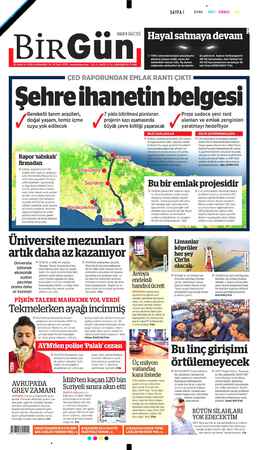  SAYFA1 SIYAH MAVİ mi HALKIN GAZETESİ Hayal satmaya devam © YERLİ otomobil projesi sanayileşme planının parçası değil, seçim