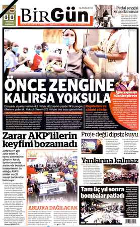 Birgün Gazetesi 22 Ocak 2021 kapağı