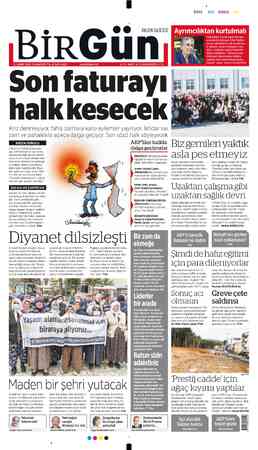  HALKIN GAZETESİ Son faturayı halk kesecek Kriz derinleşiyor, fahiş zamlara karşı eylemler yayılıyor. İktidar ise zam ve...