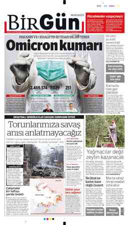  HALKIN GAZETESİ SIYAH PARANIN VE CEHALETİN İKTİDARI BIî.IMİ YENDİ Sağlık Bakanlığı her gün 200 insanın öldüğü bir dönemde...