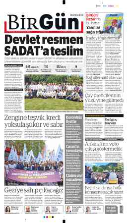  HALKIN GAZETESİ Devletresmen SADAT'ateslim Üstündeki sis perdesi aralanmayan SADAT'ın ortaklarının adliyelerden...