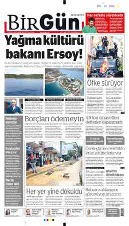  BİRGU HALKIN GAZETESİ Yağma kültürü bakanı Ersoy! Kültür Bakanı Ersoy'un şirketi, doğal sit alanına 5 yıldızlı lüks otel...