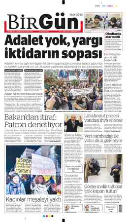  BİRGU Adalet yok, yargı iktidarın sopası Adaletin kırıntısı dahi kalmazken iktidarın sopasına dönüşen yargı sadece toplumsal
