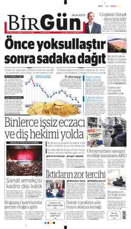  30 KASIM 2022 ÇARŞAMBA YIL 19 SAYI 6801 www.birgun.net 4.5 TL (KKTC 6 TL) ÜNİVERSİTE 3 TL SIYAH MAVI KIRMIZI — SARI Coşkun: