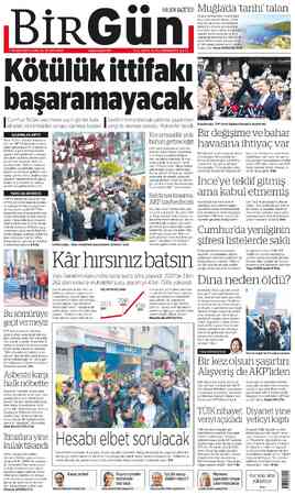  BİRGÜ Kötülük ittifakı başaramayacak Cumhur İttifakı seçimlere sayılı günler kala elindeki tüm imkânları sahaya sürmeye...