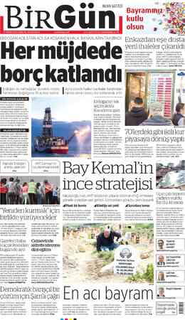  21NİSAN 2023 CUMA YIL 20 SAYI 6943 www.birgun.net HALKIN GAZETESİ 6 TL (KKTC 7,5 TL) ÜNİVERSİTE 4,5 TL Bayramınız Pw —...