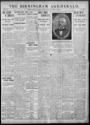 Birmingham Age Herald Newspaper 25 Mayıs 1902 kapağı