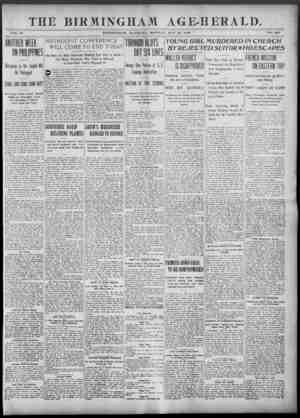 Birmingham Age Herald Newspaper 26 Mayıs 1902 kapağı