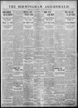 Birmingham Age Herald Newspaper 7 Haziran 1902 kapağı