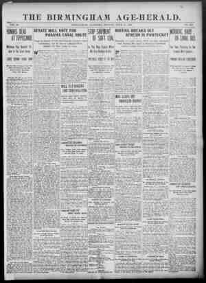 Birmingham Age Herald Newspaper 16 Haziran 1902 kapağı