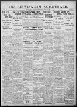 Birmingham Age Herald Newspaper 19 Haziran 1902 kapağı