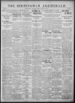 Birmingham Age Herald Newspaper 24 Haziran 1902 kapağı