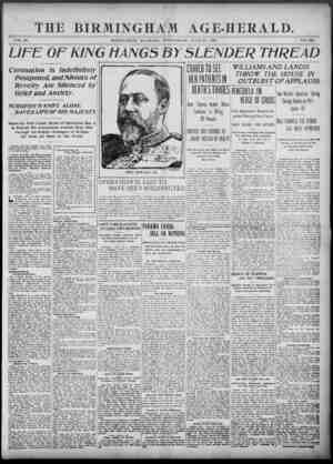 Birmingham Age Herald Newspaper 25 Haziran 1902 kapağı