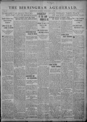 Birmingham Age Herald Newspaper 11 Temmuz 1902 kapağı