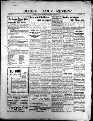 Bisbee Daily Review Newspaper December 12, 1901 kapağı