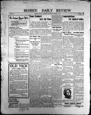 Bisbee Daily Review Newspaper December 17, 1901 kapağı