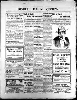 Bisbee Daily Review Newspaper December 27, 1901 kapağı