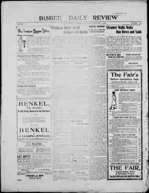 Bisbee Daily Review Newspaper January 4, 1902 kapağı