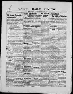 Bisbee Daily Review Newspaper January 11, 1902 kapağı